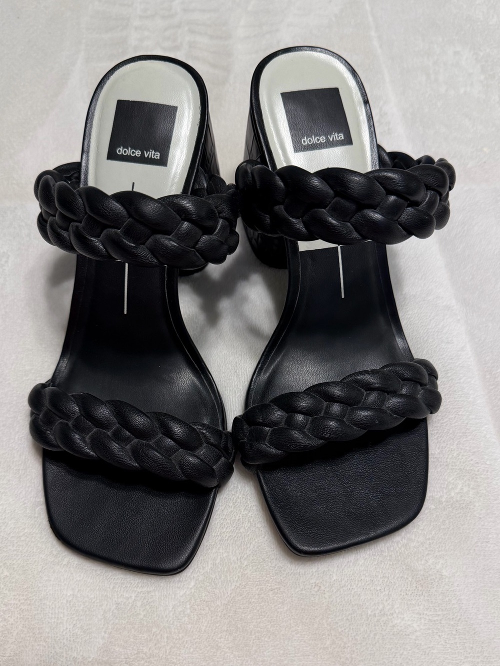 Dolce Vita Women’s Braided Chunky Heels, 7.5